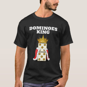 T-shirt Dominos King Mens Dominoes Player Boys Domino