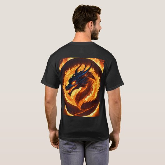 T-shirt dommage au dragon (Dos entier)