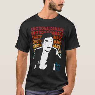 T-shirt dommage émotionnel Mème texte répéter asiatique ga