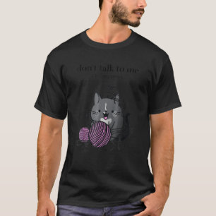 T-shirt Don Alk O Me Je Compte Crochet Tricot Chat