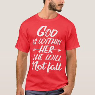 T-shirt Don Chrétien Pour Les Femmes Dieu Est En Elle