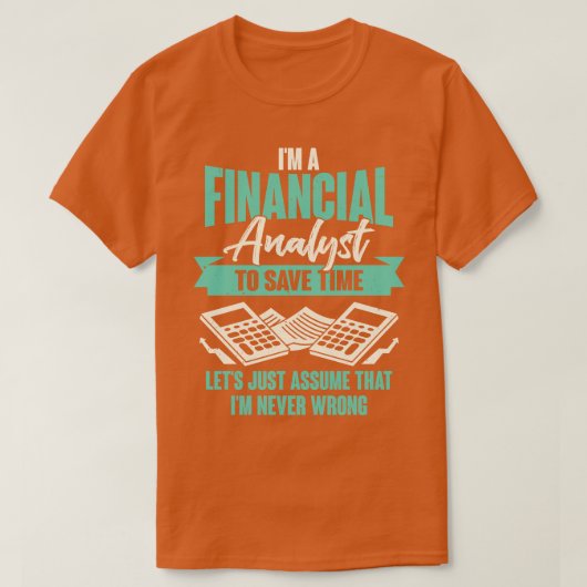 T-shirt Don d'analyste financier (Design devant)
