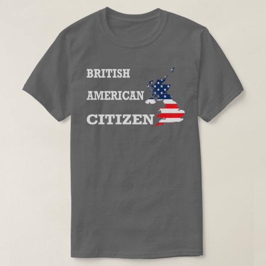 T-shirt Don de citoyenneté US drapeau britannique Naturali (Design devant)