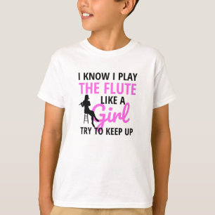 T-shirt Don De Joueuses De Flûte Pour Femmes Flute Fluti