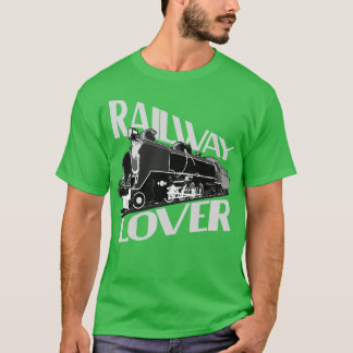 T-shirt Don de ligne de chemin de fer Locomotive Railroad