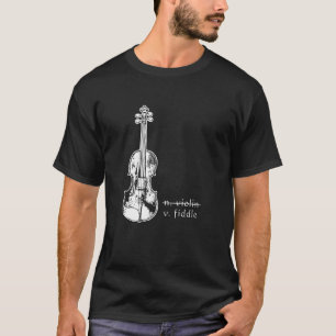 T-shirt Don de musique country Fiddle Not Violin Bluegrass