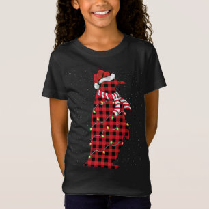 T-Shirt Don de Noël de l'Amant du pingouin Santa Hat Pengu