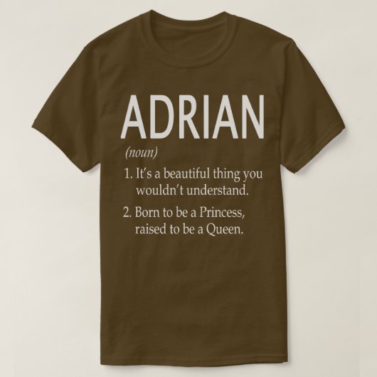 T-shirt Don de nom Adrian (Design devant)