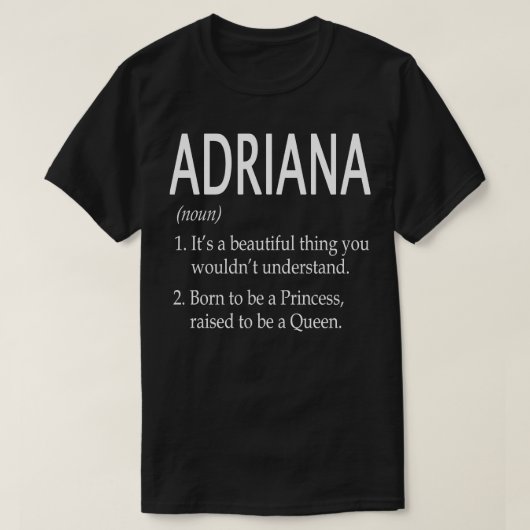 T-shirt Don de nom Adriana (Design devant)