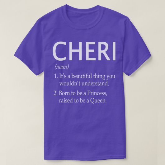 T-shirt Don de nom Cheri (Design devant)