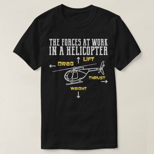 T-shirt Don de pilote d'hélicoptère 4 (Design devant)