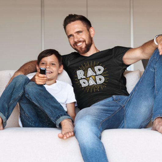 T-shirt Don de Rad Papa Kid au père Typographie blanche