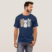 T-shirt Don de trois chats (Devant entier)