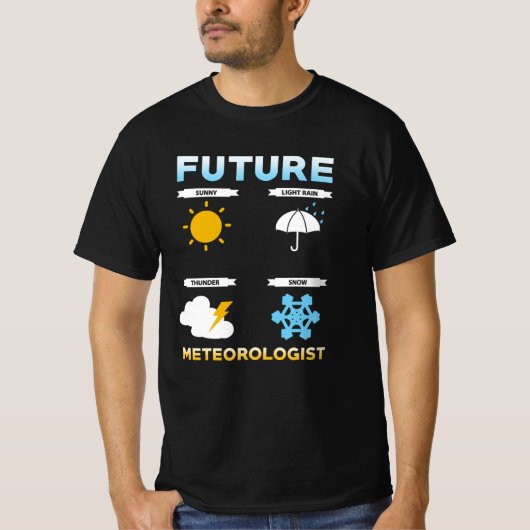 T-shirt Don d'éducation météorologue (Devant)