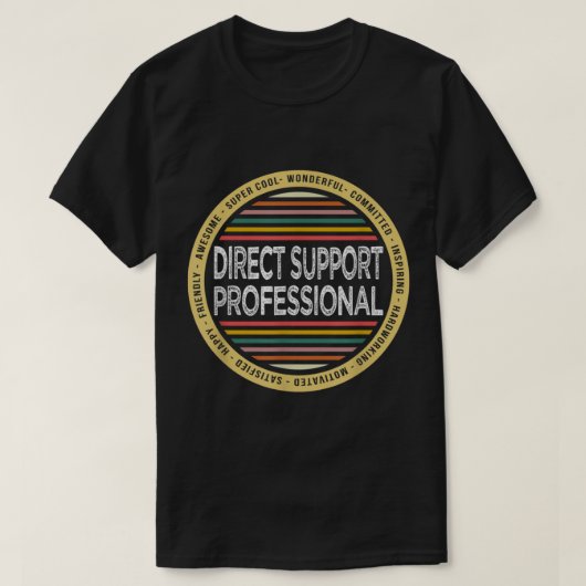 T-shirt Don Direct Support Professionnel Drôle Profession (Design devant)