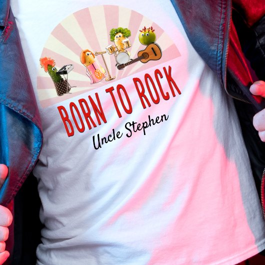 T-shirt Don d'oncle cool - Né à Rock Fun Veggie