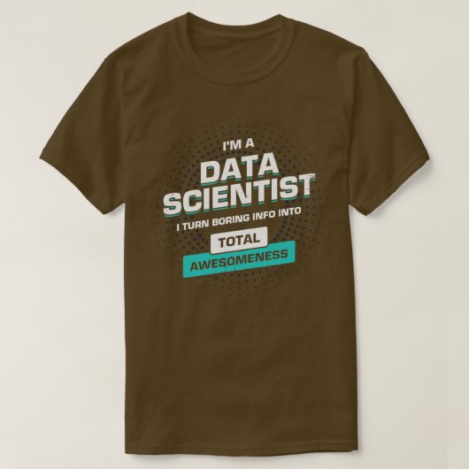 T-shirt Don d'un scientifique en sciences des données (Design devant)