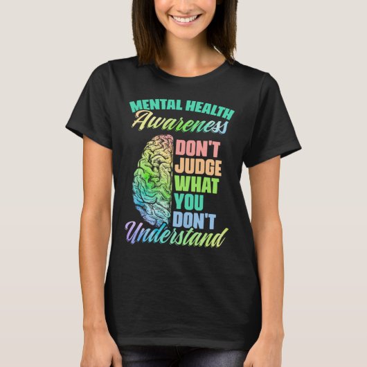 T-shirt Don Judge Mental Illness Support Mental Health Awa (Devant)