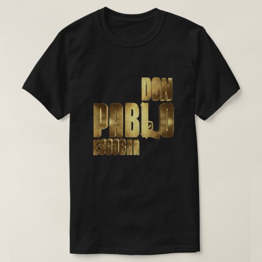 T-shirt Don Pablo Escobar Mobster Gold Essentiel (Design devant)