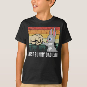 T-shirt Don papa Vintage meilleur papa de lapin jamais