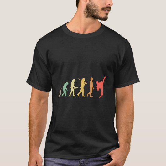 T-shirt Don Retro Karate Evolution Pour Karateka (Devant)