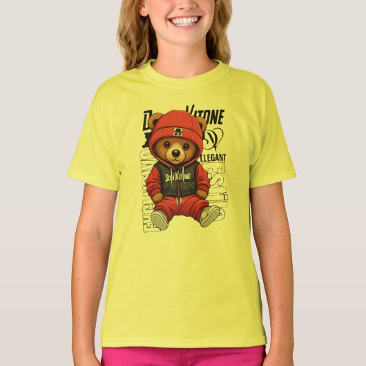 T-shirt Don Vitone – Red Teddy King Vitotone Bear – Red El (Devant)