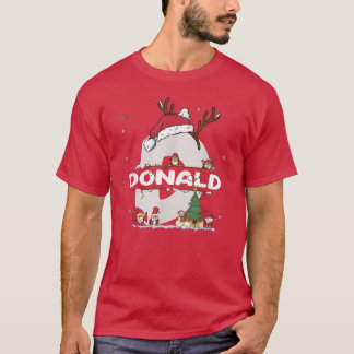 T-shirt Donald Chemise de Noël avec Donald Nom pour Xma dr
