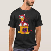 T-shirt Donald Duck - Halloween Donald Duck Devil Trick or (Devant)