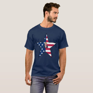 T-shirt Donald J. Trump~ Président~ Drapeau US~ Étoile ~ M