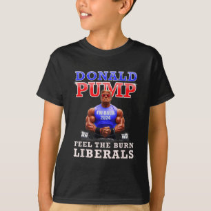 T-shirt Donald Pump Drôle Trump Sent Les Libéraux Brûlants