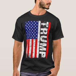 T-shirt Donald Trump 2020 Vintage États-Unis Drapeau T che