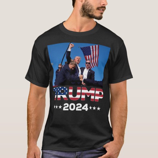T-shirt Donald Trump 2024 A Survécu À Une Balade Électoral (Devant)