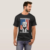 T-shirt Donald Trump 2024 Je serai de retour Drapeau améri (Devant entier)