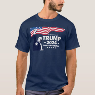 T-shirt Donald Trump 2024 Lutte Pour L'Amérique