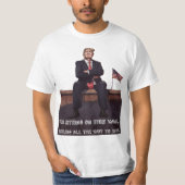 T-shirt Donald Trump 2024 Mur Art avec drapeau américain (Devant)