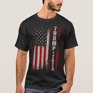 T-shirt Donald Trump 2024 Reprenez l'Amérique Ck Drapeau A