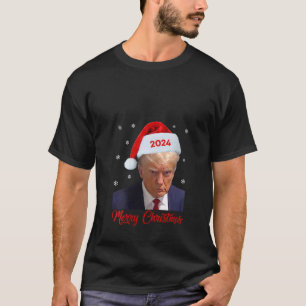 T-shirt Donald Trump 2024 Tir de Mug Trump Santa Hat Joyeu