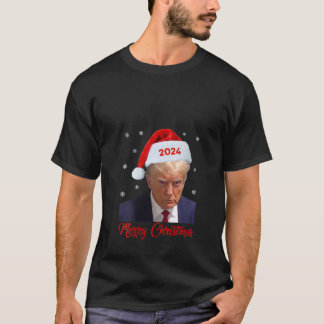 T-shirt Donald Trump 2024 Tir de Mug Trump Santa Hat Joyeu