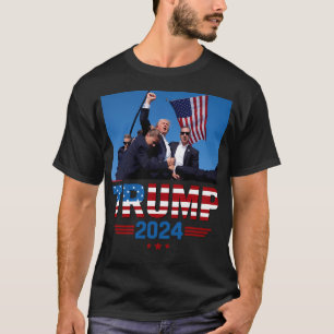 T-shirt Donald Trump 2024 Tiré Au Rassemblement Électoral
