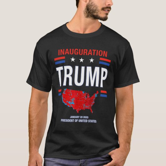 T-shirt Donald Trump 47e président 2025 Inauguration États (Devant)
