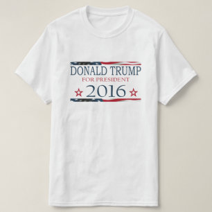 T-shirt Donald Trump à la présidence 2016 USA FLag