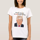 T-shirt Donald Trump avec des klaxons de diable d'atout (Devant)