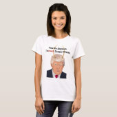 T-shirt Donald Trump avec des klaxons de diable d'atout (Devant entier)