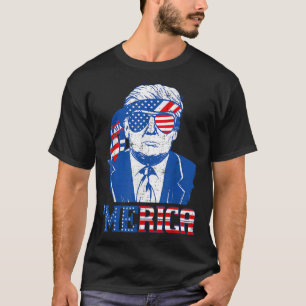 T-shirt Donald Trump Chemise Merica Trump Drapeau américai