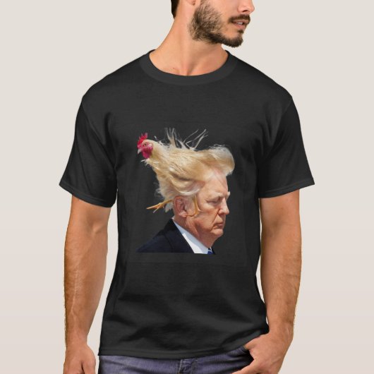 T-shirt Donald Trump Cheveux de poulet (Devant)