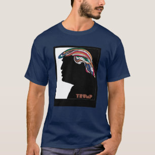 T-shirt Donald Trump Combover psychédélique