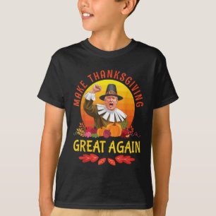T-shirt Donald Trump Costume de pèlerinage Faire Thanksgiv