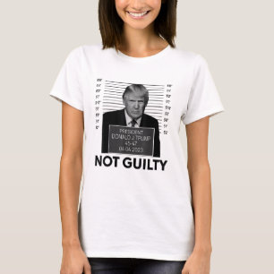 T-shirt Donald Trump drôle Pas Coupable Photo D'identité J
