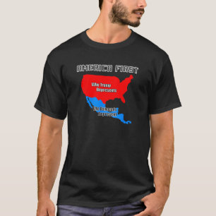 T-shirt Donald Trump érige Illégale Le Mur D'Abord De L'Am