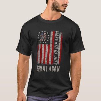 T-shirt Donald Trump Feu patriotique Faire 4 juillet G